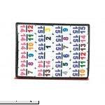 Double 15 Professional Mexican Train White Tiles with Colored Numbers DOMINOES WITH NUMBERS